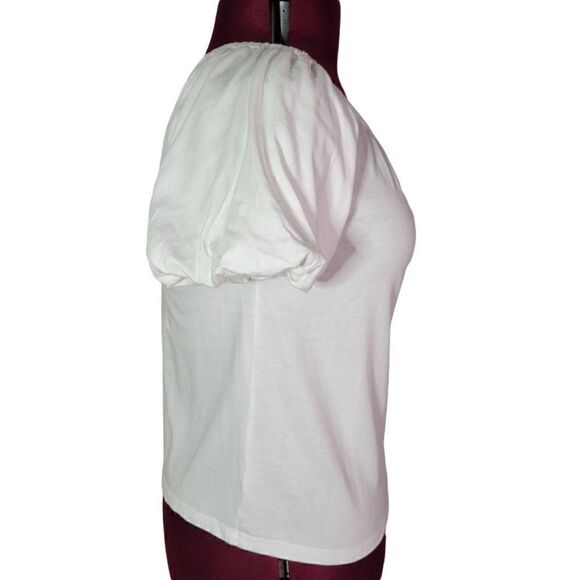 Ann Taylor Short Balloon Sleeve Shirt (Size XS) - Picture 2 of 8